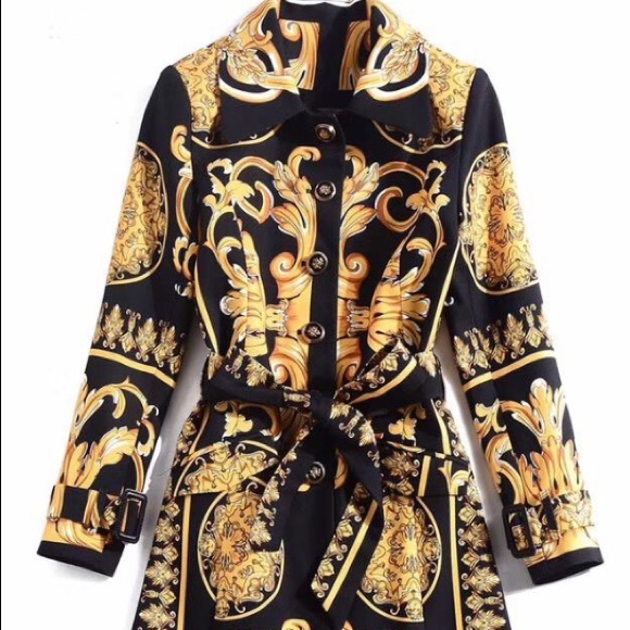 Printed Design Coat Dress - Picture 1 of 4